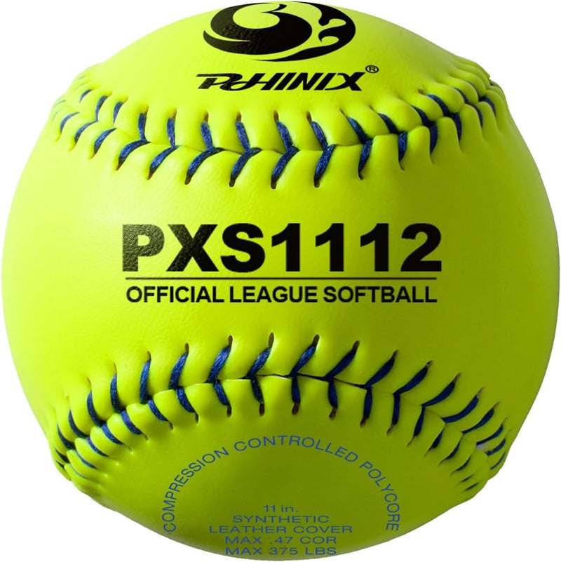 PHINIX Practice Fast-Pitch Softball Official Size and Weight Professional Quality 11" & 12" Options (COR .47 / Comp.375) - Image 1